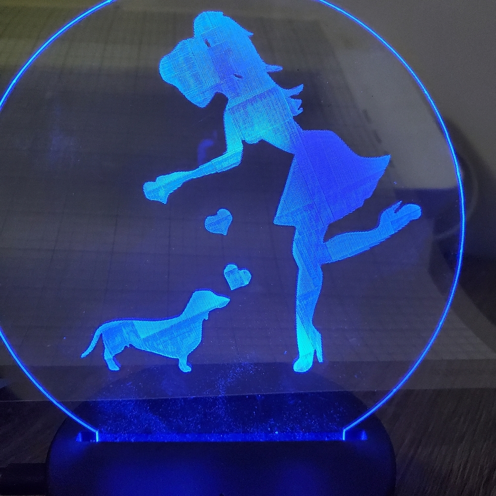 LED LIGHT GLOBE: Dachshund lover mom - Picture 1 of 2